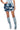 Front View Be With Me Panel Denim Mini Skirt