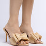 Front View Beach House Rafia Stiletto Sandal In Natural