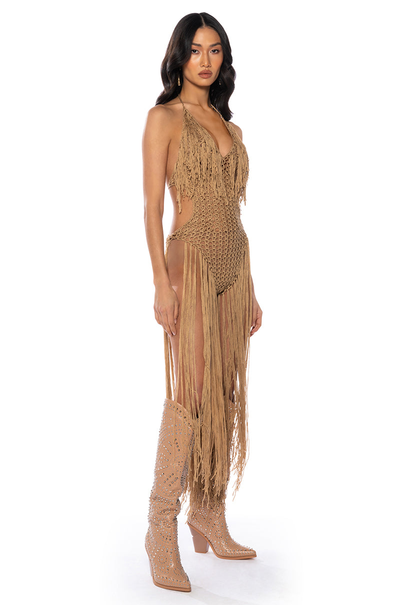 Back View Beachy Keen Crochet Halter Romper 2