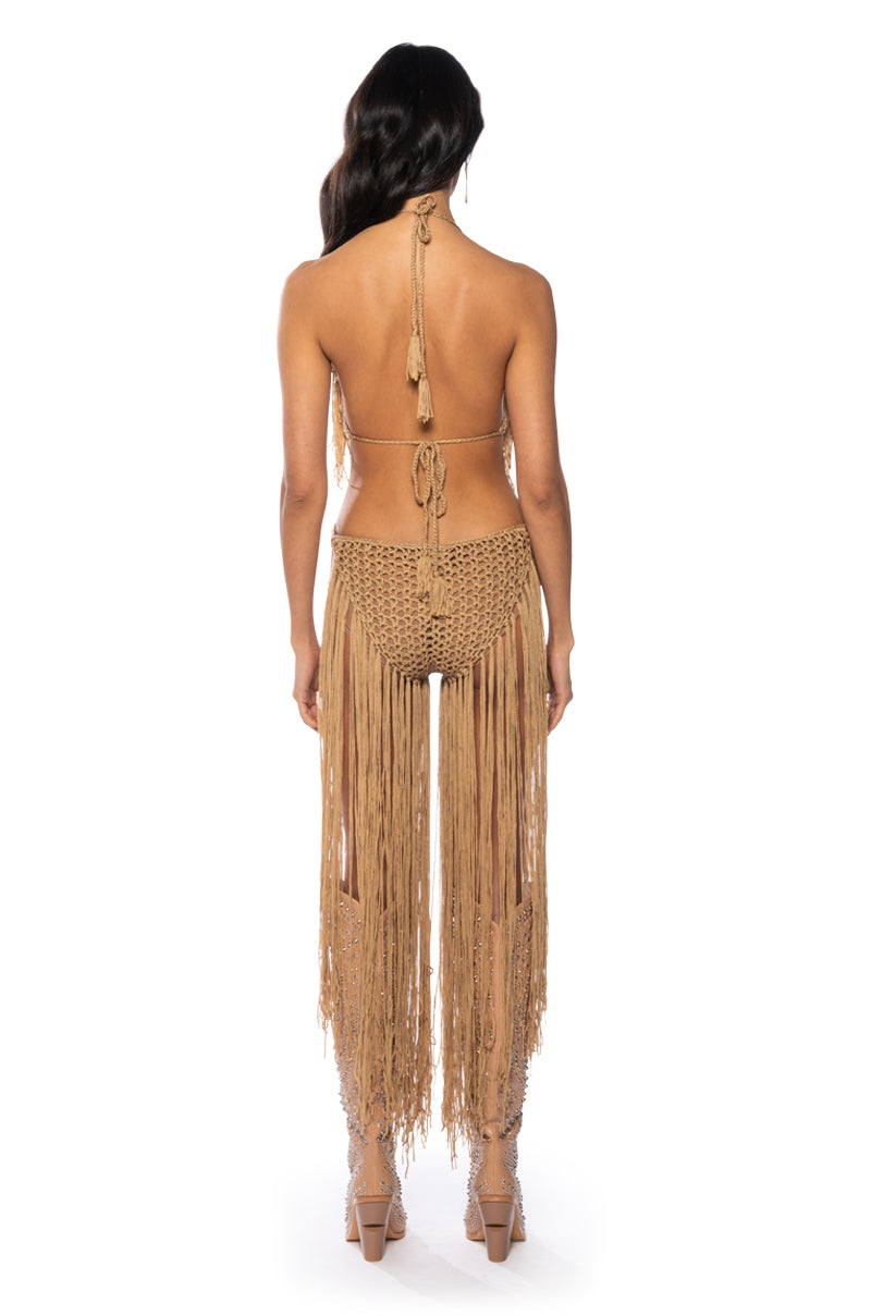 Full View Beachy Keen Crochet Halter Romper 4