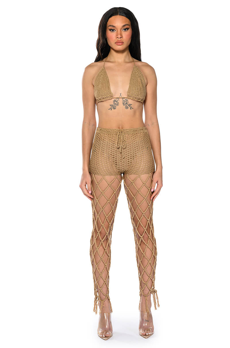 Detail View Beachy Keen Knit Halter Crop Top 7