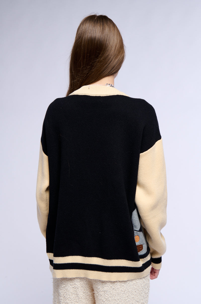 Extra View Beary Cozy Full Zip Oversized Sweater