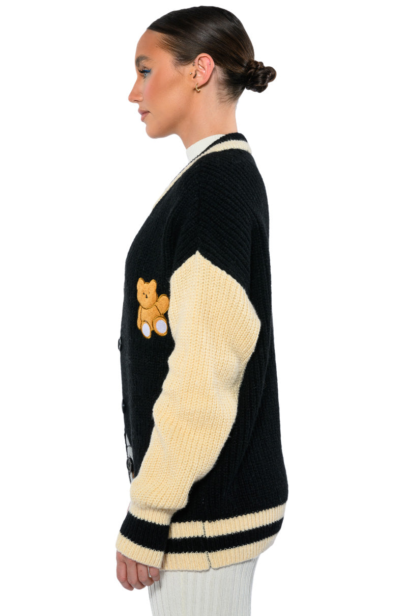 Extra View Beary Cozy Knitted Cardigan 9