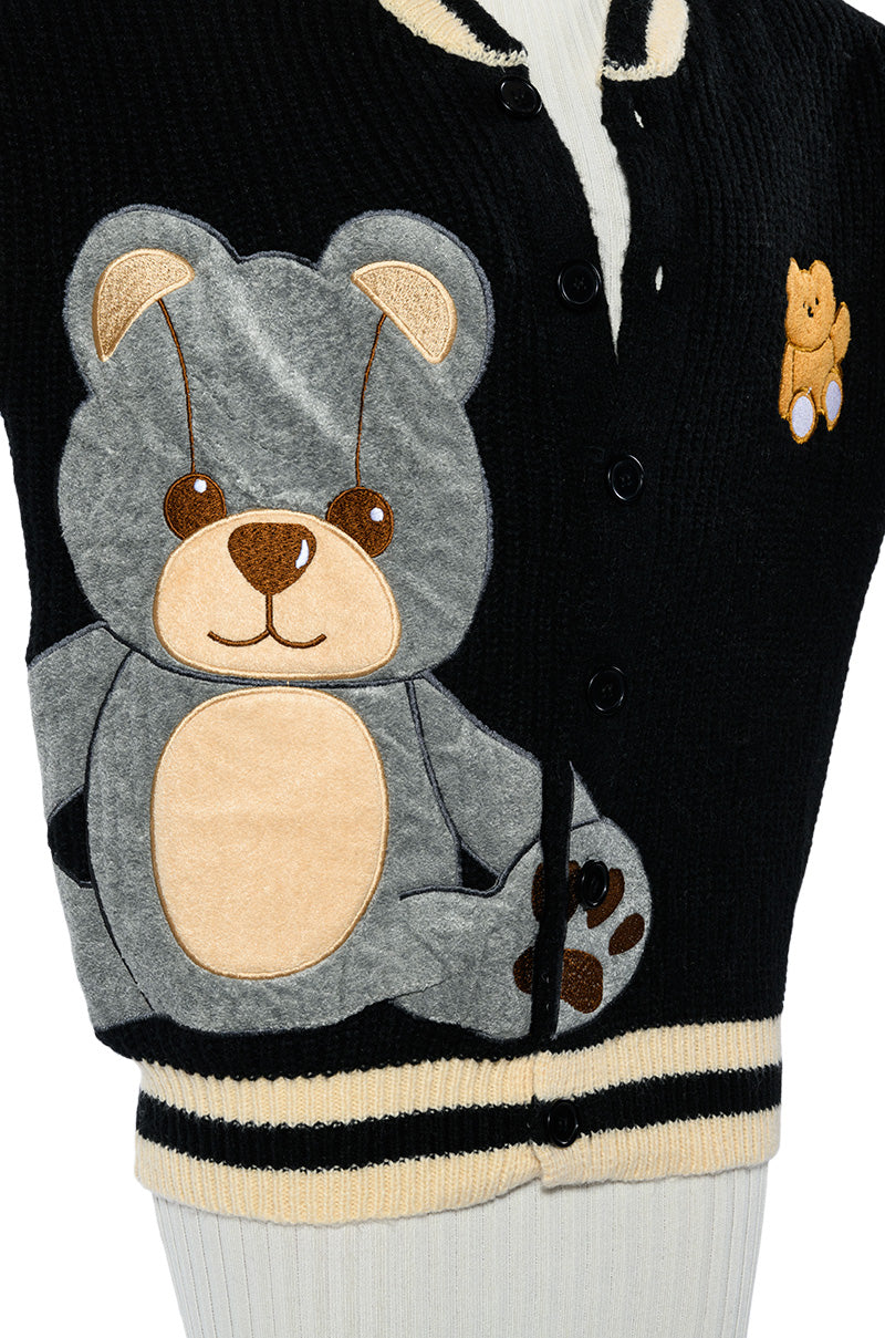 Extra View Beary Cozy Knitted Cardigan 11