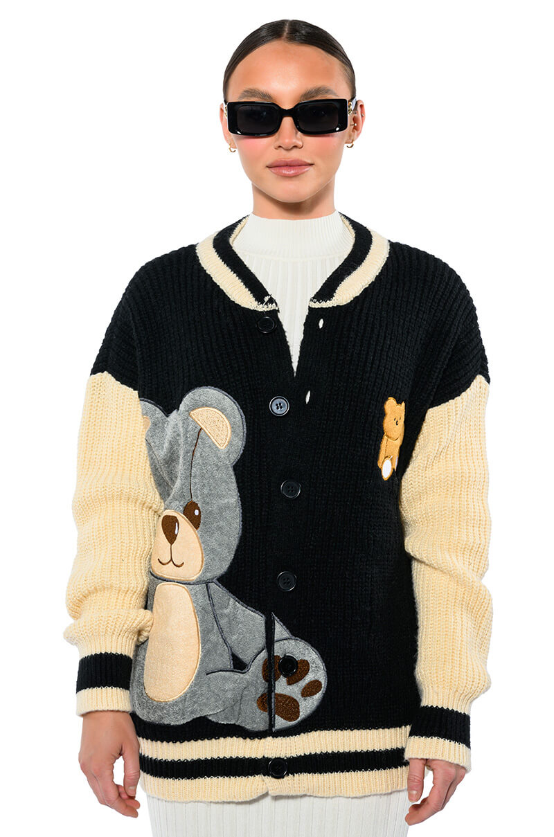 Full View Beary Cozy Knitted Cardigan 4