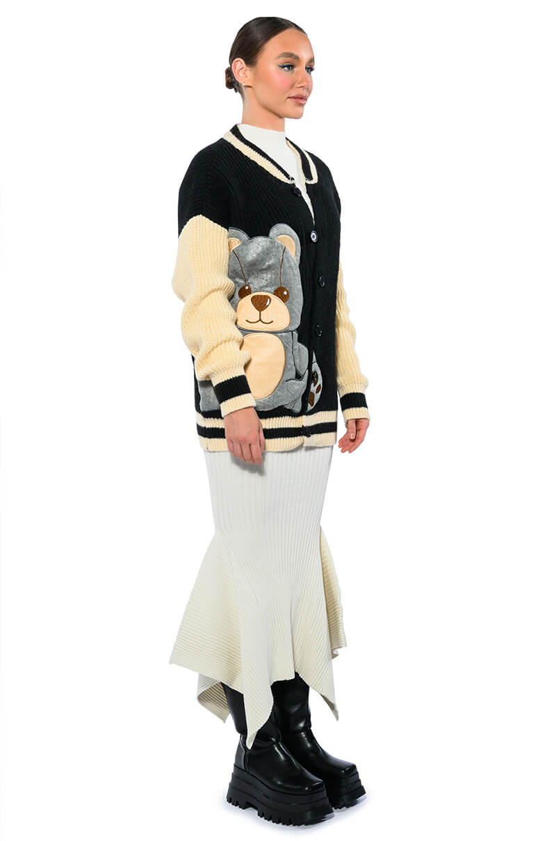 Extra View Beary Cozy Knitted Cardigan 5