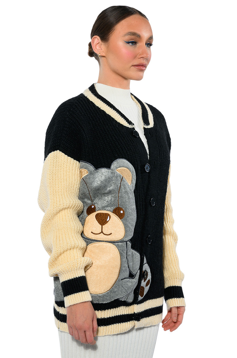 Extra View Beary Cozy Knitted Cardigan 6