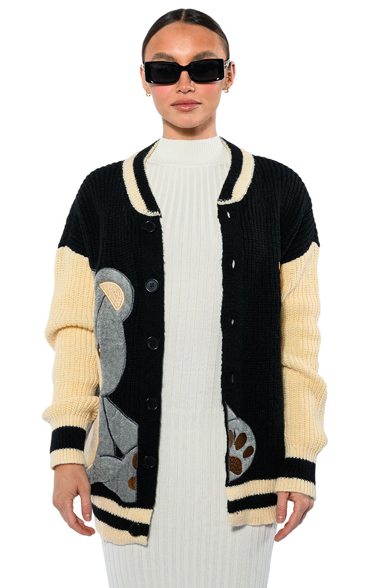Extra View Beary Cozy Knitted Cardigan 7