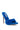 Back View Beast Mode Fuzzy Pointed Toe Sandal In Blue