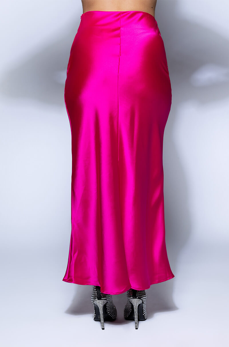 Full View Beautiful Heart Satin Maxi Skirt 12