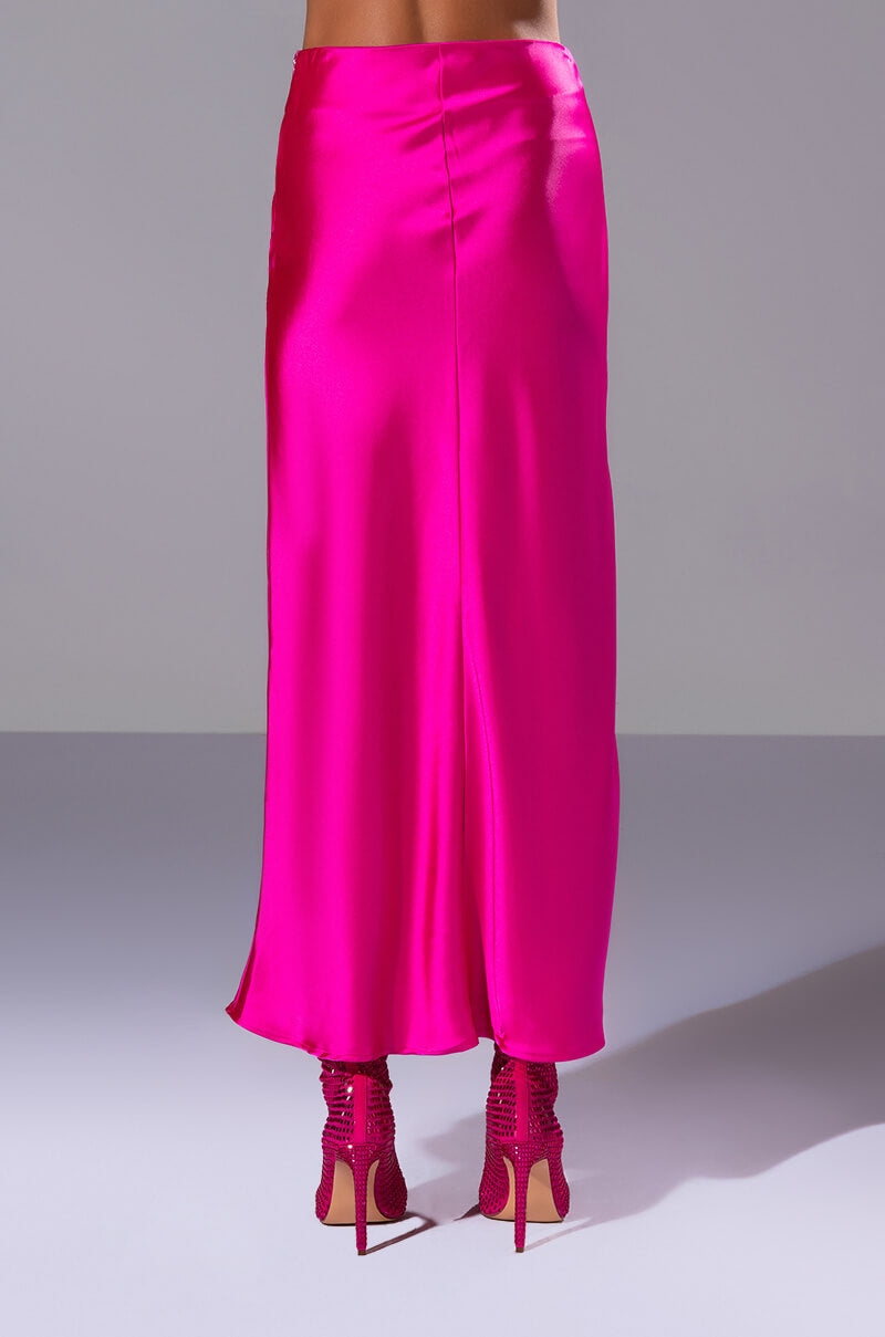 Full View Beautiful Heart Satin Maxi Skirt 10