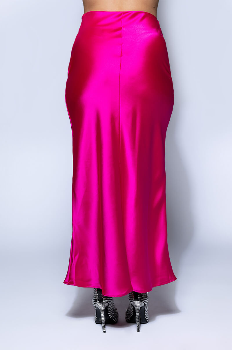 Full View Beautiful Heart Satin Maxi Skirt 11