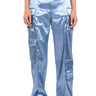 Front View Beauty Rains Satin Cargo Pants