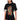 Front View Believe It Mixed Fabric Asymmetrical Rhinestone T-shirt