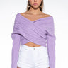 Front View Believe It Off The Shoulder Knit Sweater