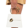 Front View Believe It Or Knot Crossbody Bag In White