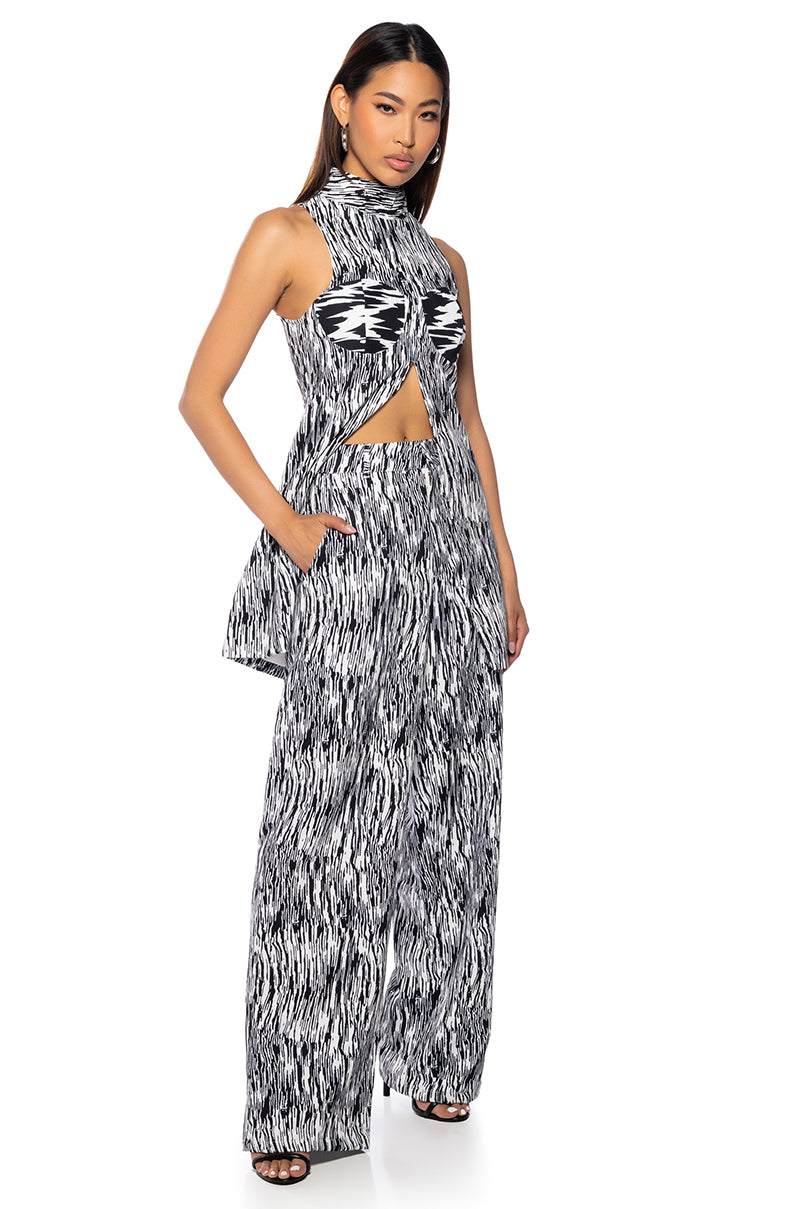Side View Believer Printed Wide Leg Trouser