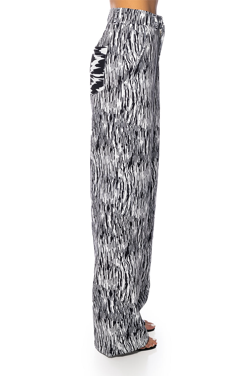 Detail View Believer Printed Wide Leg Trouser