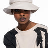 Front View Bella Faux Leather Bucket Hat