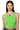 Front View Belle Knit Sleeveless Scoop T Shirt In Lime