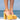 Front View Belle Of The Ball Chunky Platform Pump In Yellow