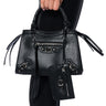 Front View Bernadetta Strappy Black Bag