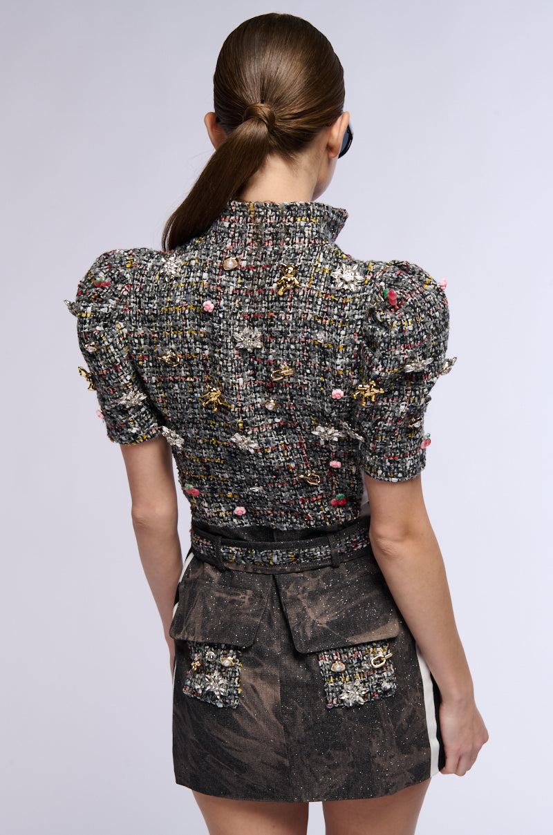 Extra View Bernie Tweed Mini Dress