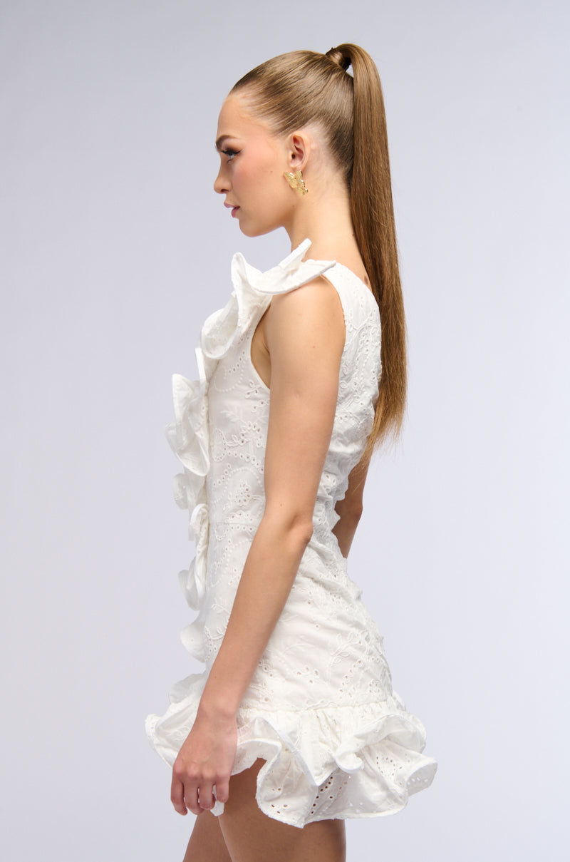 Back View Best Dressed Ruffled Mini Dress