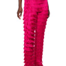 Front View Best Ever Fringe Wide Leg Pant In Fuchsia