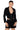 Front View Better Luck Crop Blazer In Black