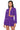 Front View Better Luck Crop Utility Pocket Blazer In Purple