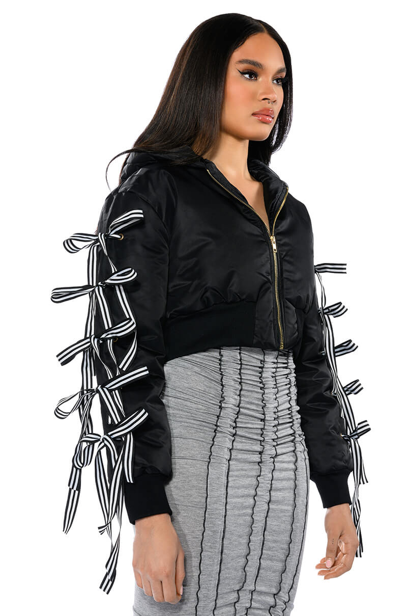 Side View Better Luck Next Time Bomber With Laces