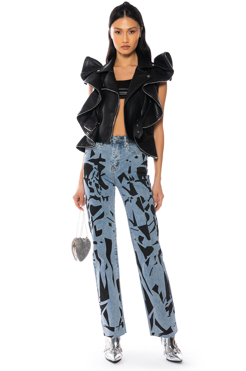 Side View Better Off Painted Relaxed Fit Jeans