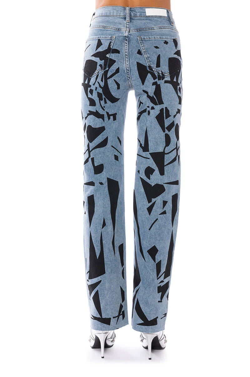 Extra View Better Off Painted Relaxed Fit Jeans