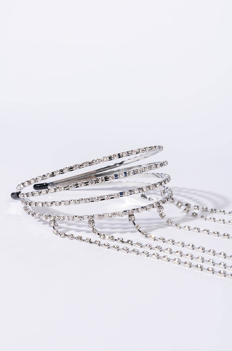 Back View Better Than Extensions Rhinestone Drip Headband