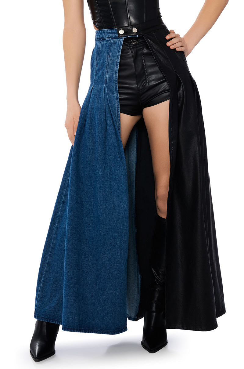 Front View Better Than Never Belt Skirt