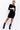 Full View Bianca Corset Detail Mini Dress With Thumb Holes in Black Multi