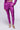 Front View Big Booty High Waist Faux Leather Pant In Neon Purple