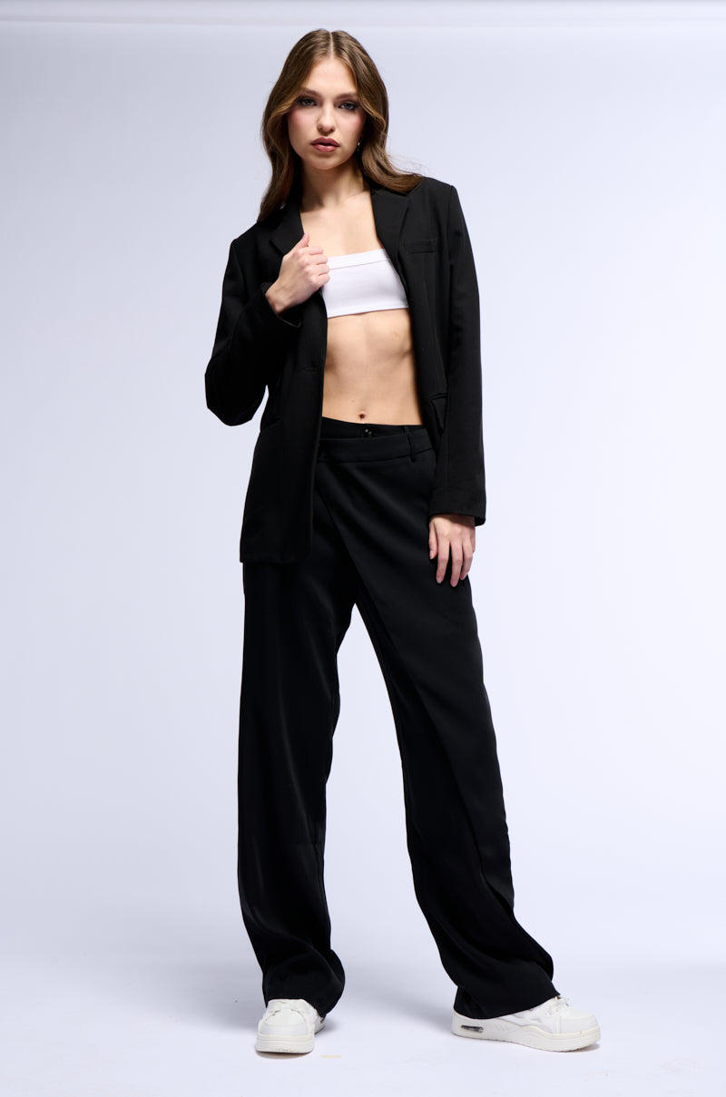Detail View Big Business Wide Leg Trouser
