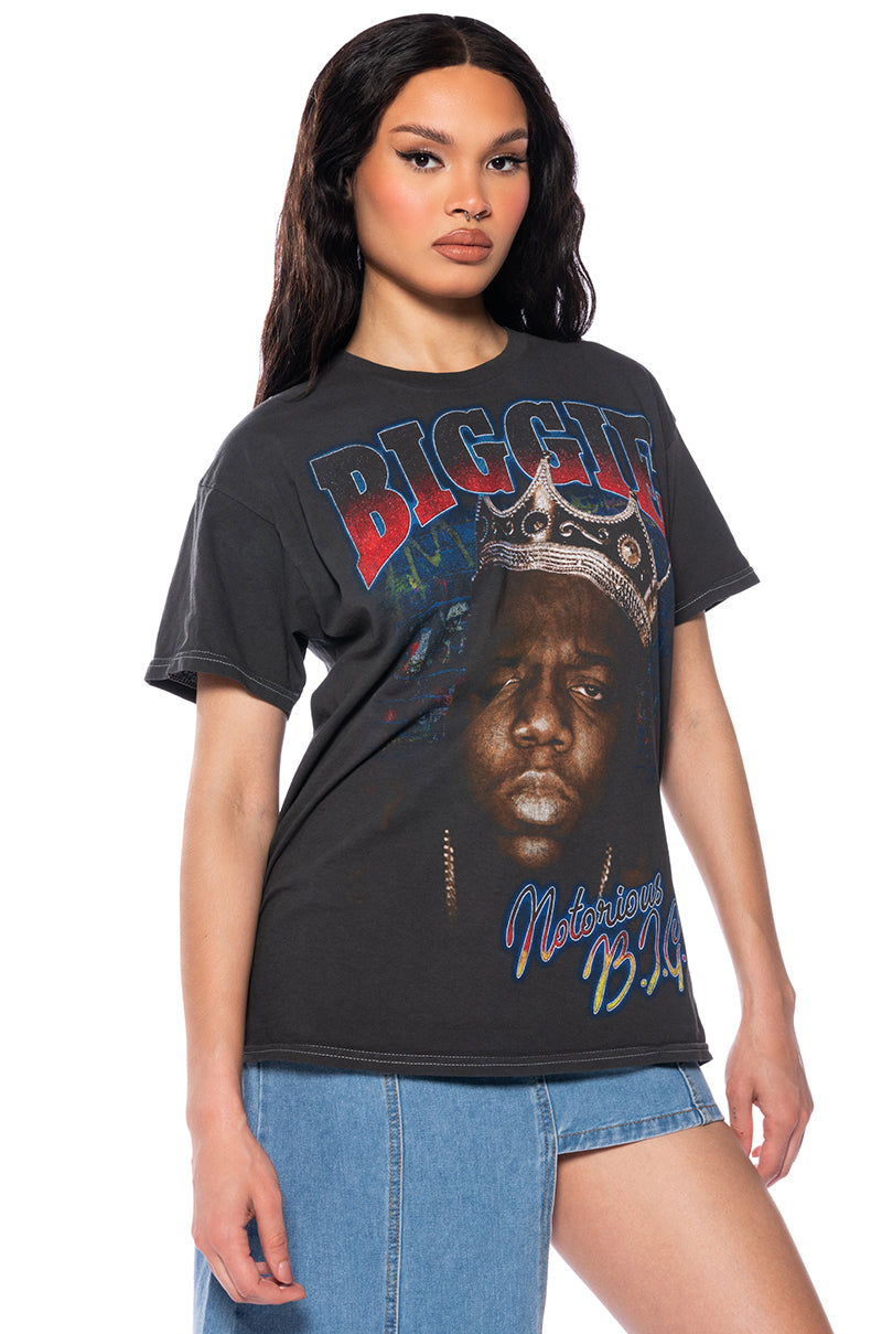 Front View Biggie Oversized Graphic Tee