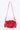 Back View Bindi Croc Red Baguette Bag