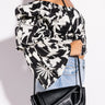 Front View Birdy Beak Flap Black Purse