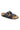 Side View Birkenstock Arizona Narrow Oiled Leather Sandal in Black