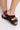 Full View Birkenstock Arizona Wool Sandal In Red Black