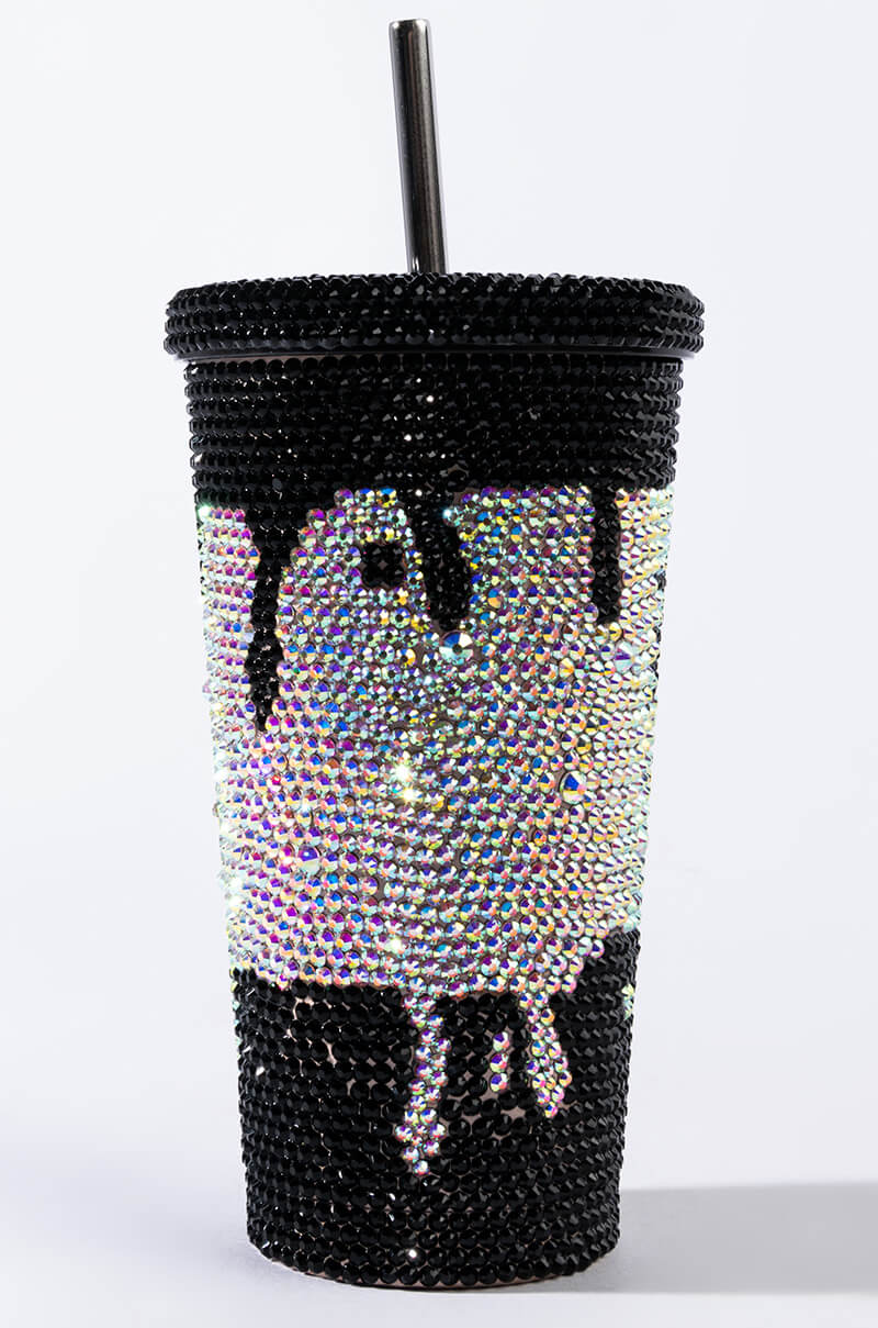 Back View Birthday Decorative Rhinestone Cup