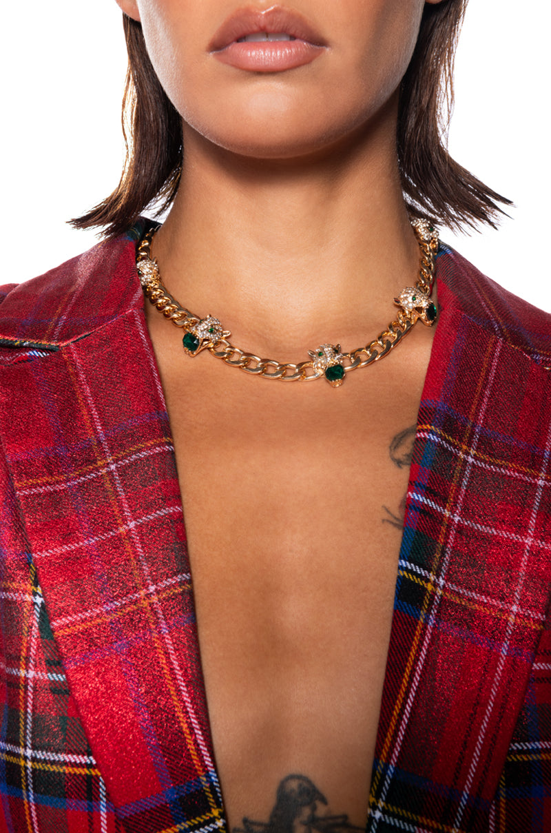 Front View Bite Back Embellished Chain