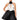 Front View Black Tie Lady Sleeveless Halter Mini Dress