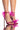 Front View Black Tie Moment Bow Stiletto Sandal In Pink