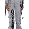 Front View Black Village Foundation Logo Lace Up Detail Jogger