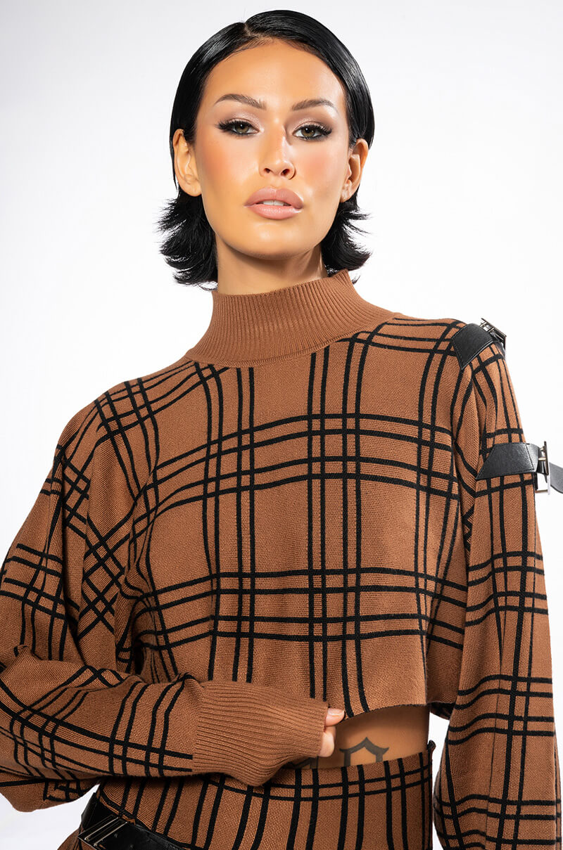 BLAIR BUCKLE KNIT LONG SLEEVE TOP view 0